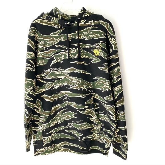 Mike Shinoda Line Sketch Green Camo Hoodie NWOTS medium - Picture 2 of 8